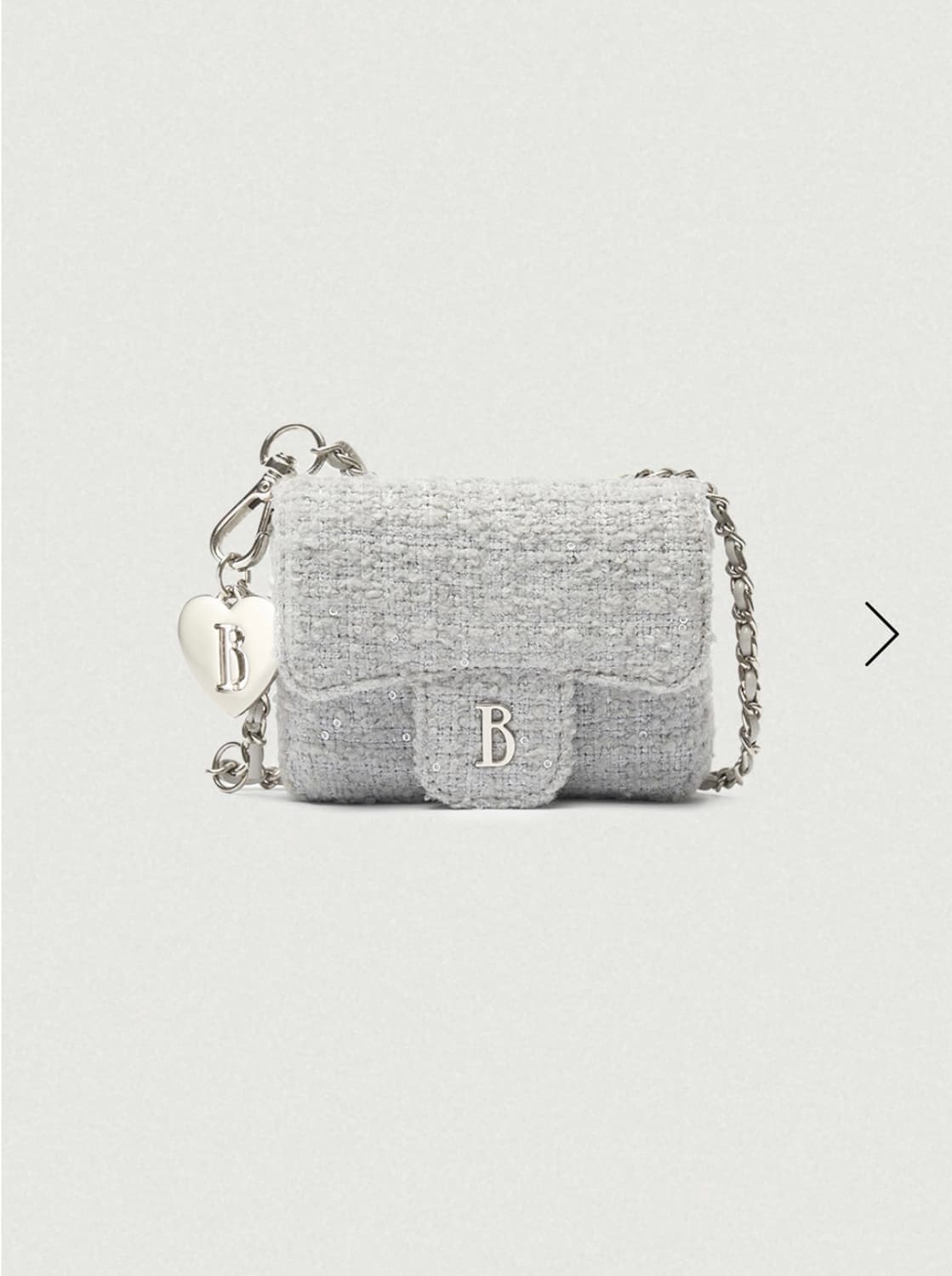 더바넷 Tweed Chain Belt Mini Bag_Mint 상품이미지1
