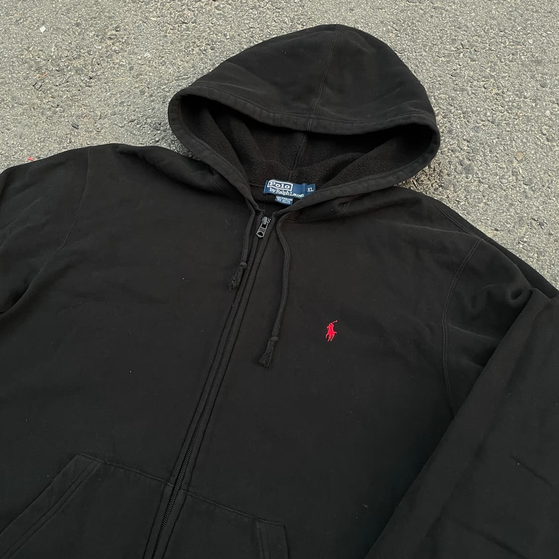00s 폴로 랄프로렌 레드포니 블랙 후드집업 XL 상품이미지3