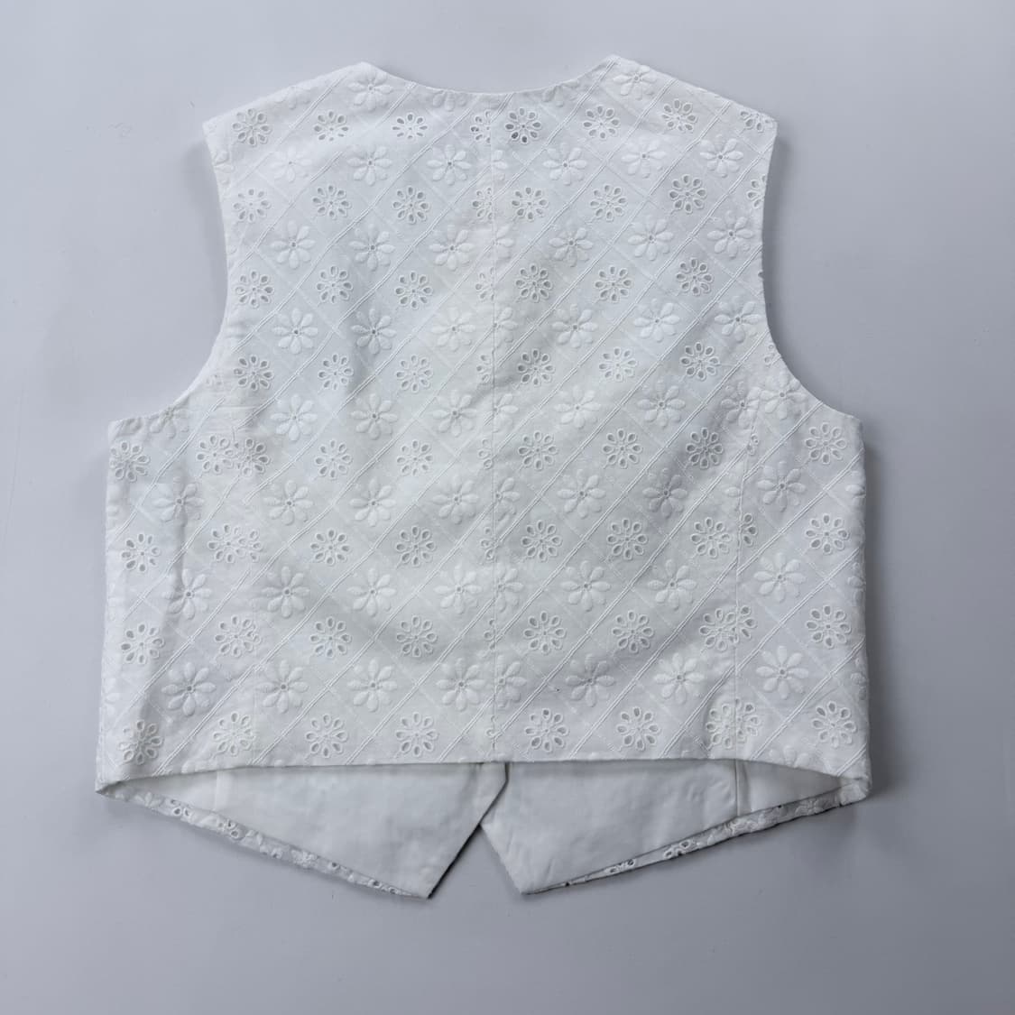 마르디메크르디 CLASSIC VEST EYELET_WHITE 상품이미지6