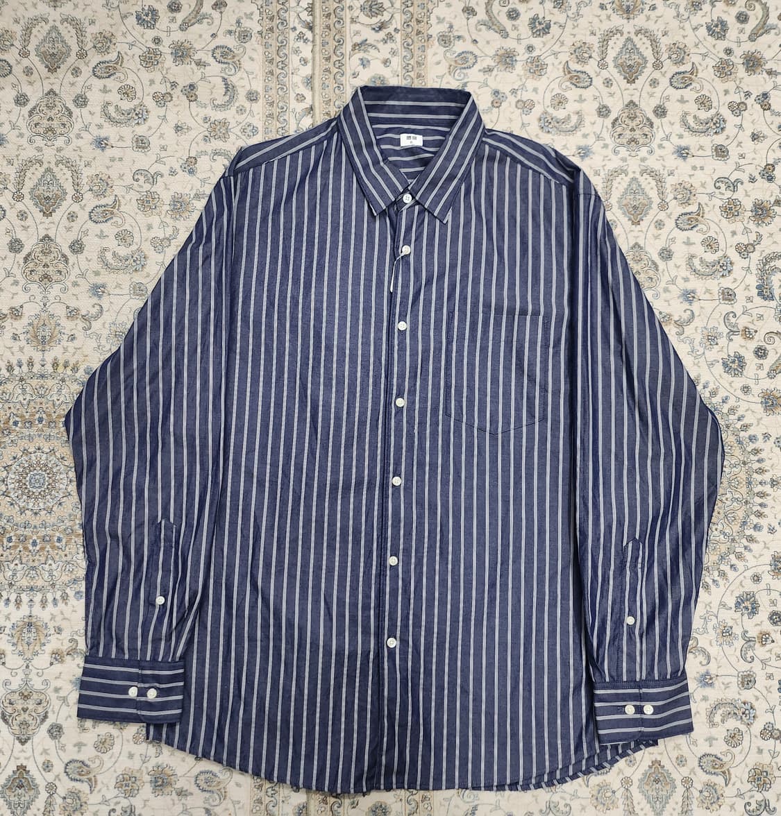 (새상품) 유니클로 스트라이프 셔츠 XL 상품이미지1