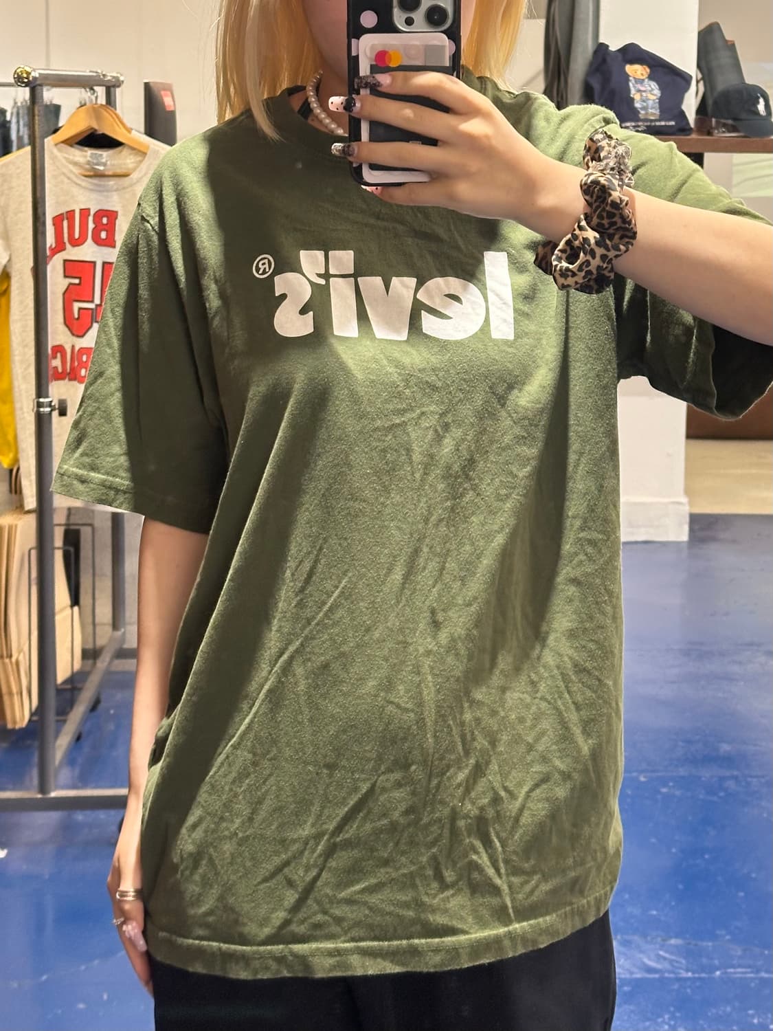 Levis 리바이스 아치로고 카키 반팔티 상품이미지2