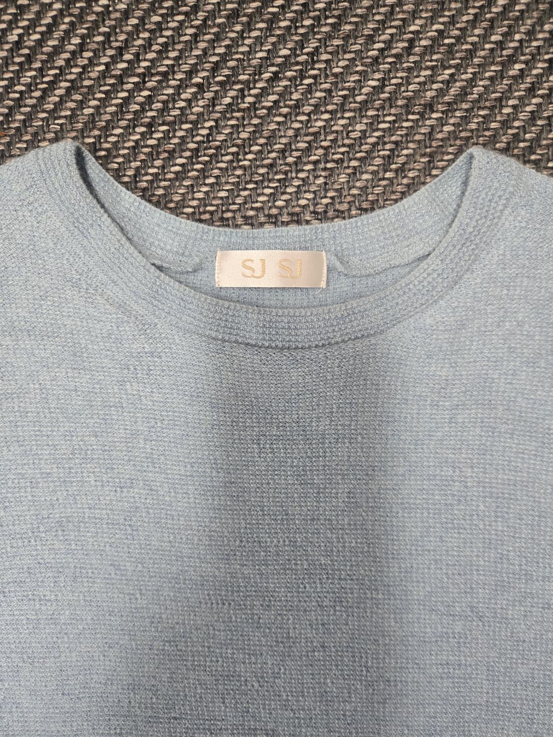 한섬 SJSJ 니트티 하늘색 모100%니트티 상품이미지3