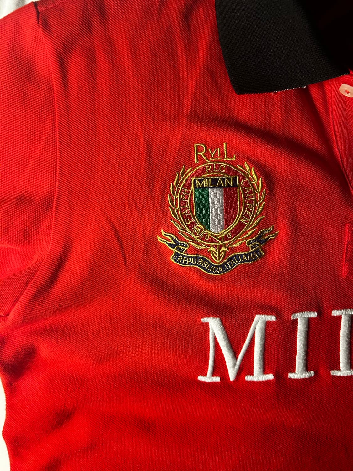 (유일매물)정품 폴로 랄프로렌 빅포니 밀란 레드 반팔 카라티 상품이미지3