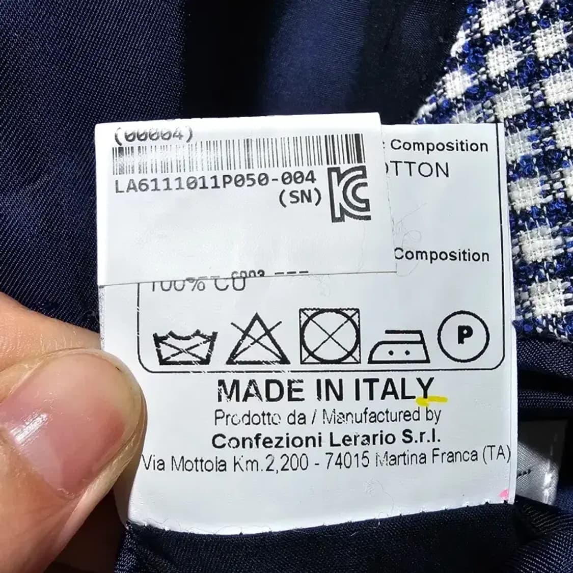 TAGLIATORE 체크 자켓 50 상품이미지7