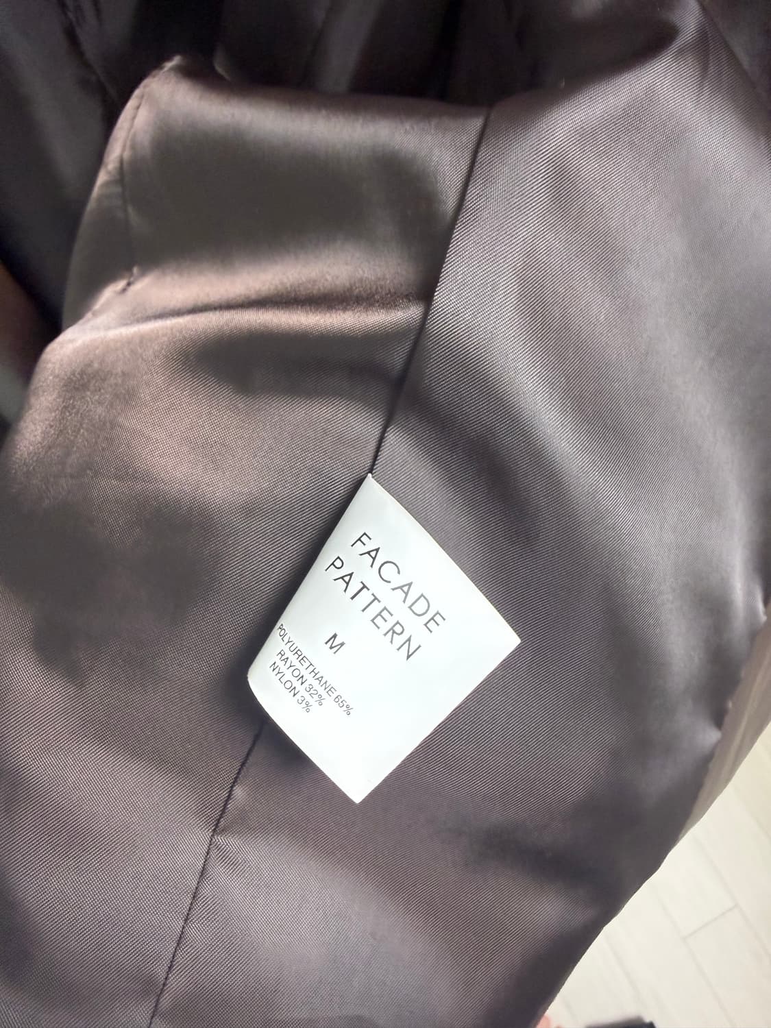 파사드패턴 오버핏 레더 자켓 브라운 M 상품이미지7