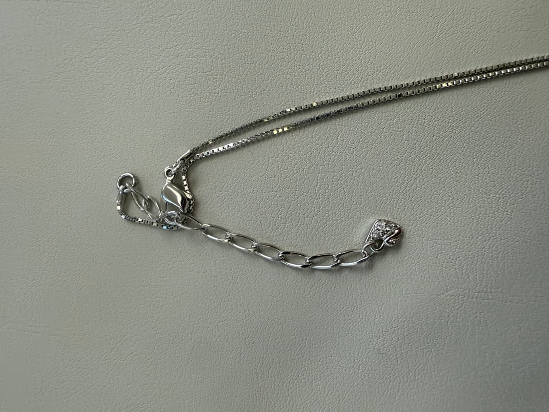 [새상품] 스와로브스키 레드 애플 네크리스 실버 은 금 골드 다이아 티파 상품이미지5