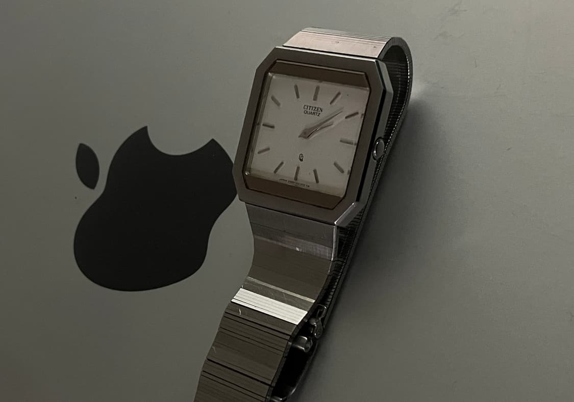 80s 시티즌 빈티지 스퀘어 케이스 쿼츠 남성 상품이미지3