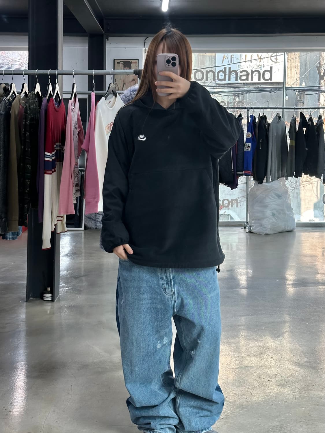 나이키 풀오버 플리스 윈드브레이커 후드티 상품이미지4