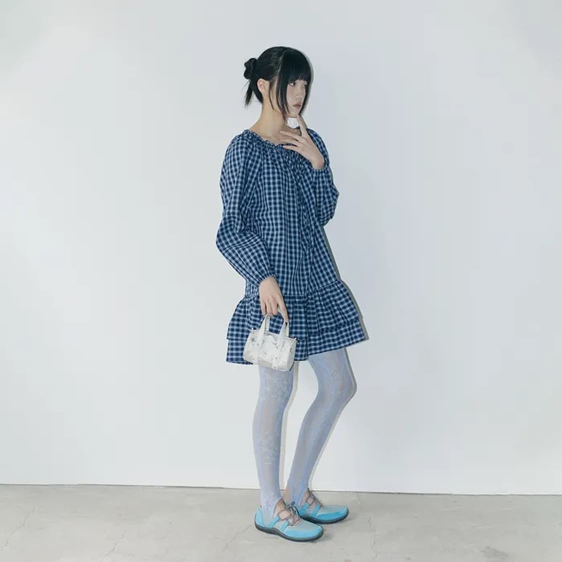 포그던 체크 미니 드레스 상품이미지2