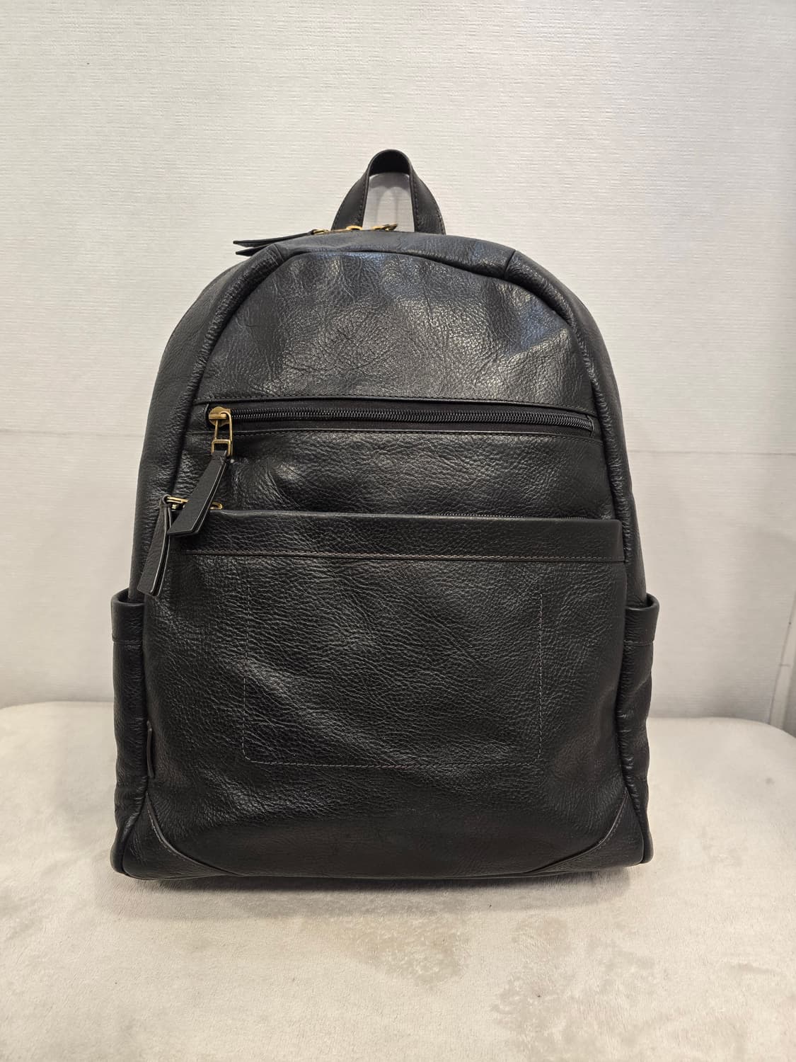 파슬 FOSSIL 트레비스 남성  블랙 소가죽 백팩 상품이미지1