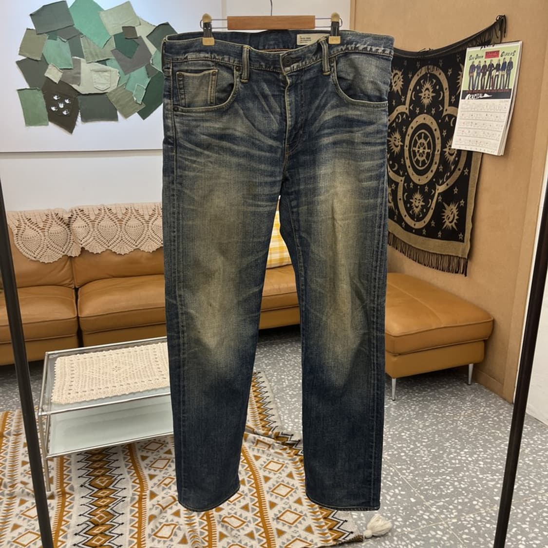 리바이스 502 캐주얼 아메카지 워싱 데님팬츠 34인치 C11245 상품이미지3