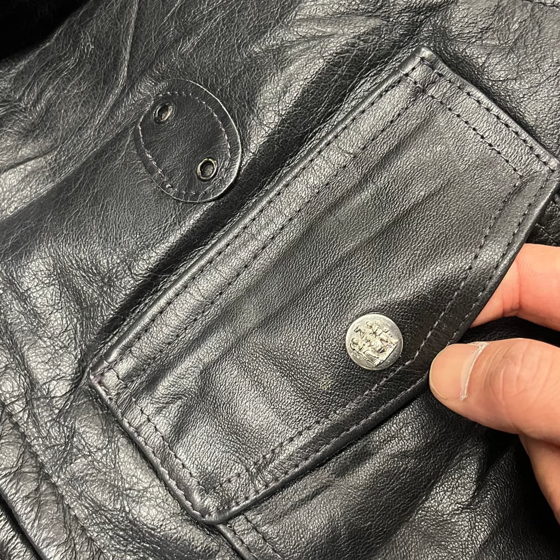 80s 오리지날 폴리스맨 레더 자켓 (100) 상품이미지5