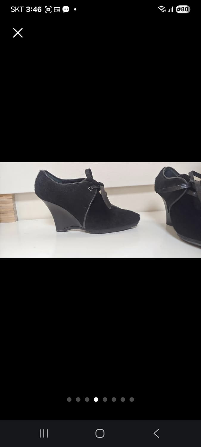 Ferragamo 웨지힐 블랙송치(5.5,d) 상품이미지4