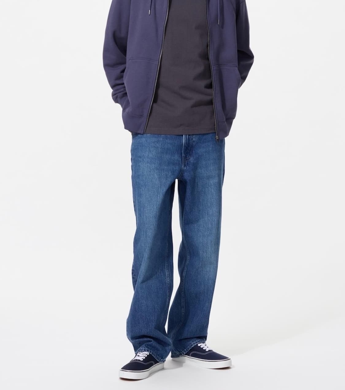 유니클로 와이드 스트레이트 진 블루 상품이미지1