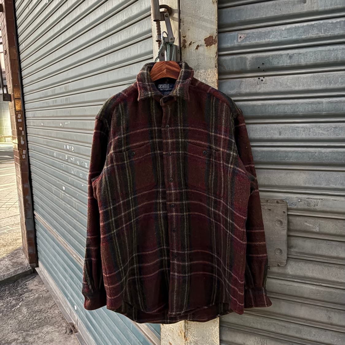 폴로 랄프로렌 빈티지 울 체크 셔츠 자켓 상품이미지3