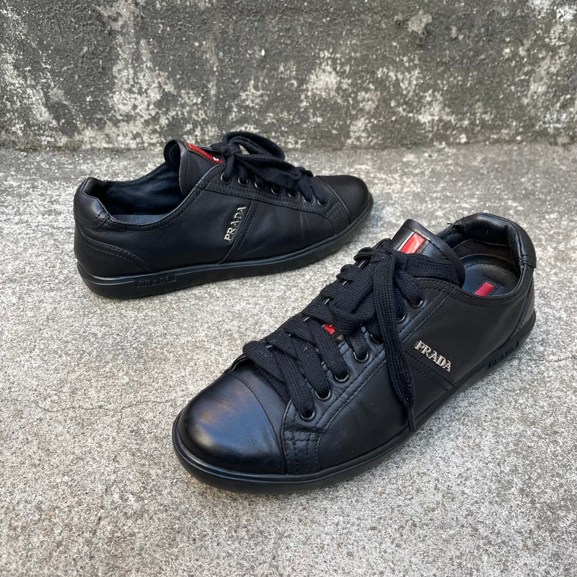 [36.5] Prada 레더 블랙 슈즈 (230) 상품이미지3