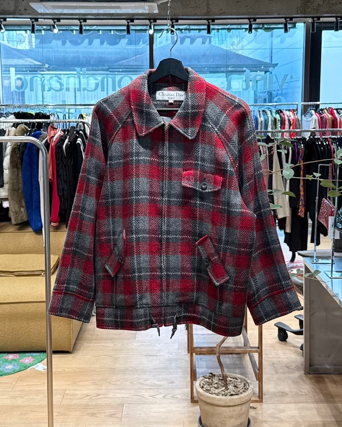 크리스찬 디올 스포츠 90s 타탄체크 카라넥 자켓  상품이미지1