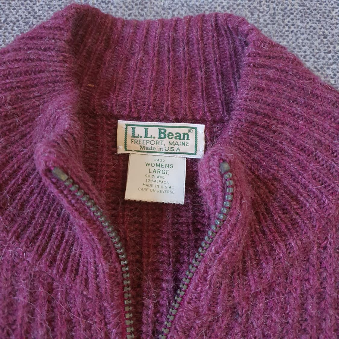 80s L.L.Bean made in u.s.a 울 집업 no.38 상품이미지4