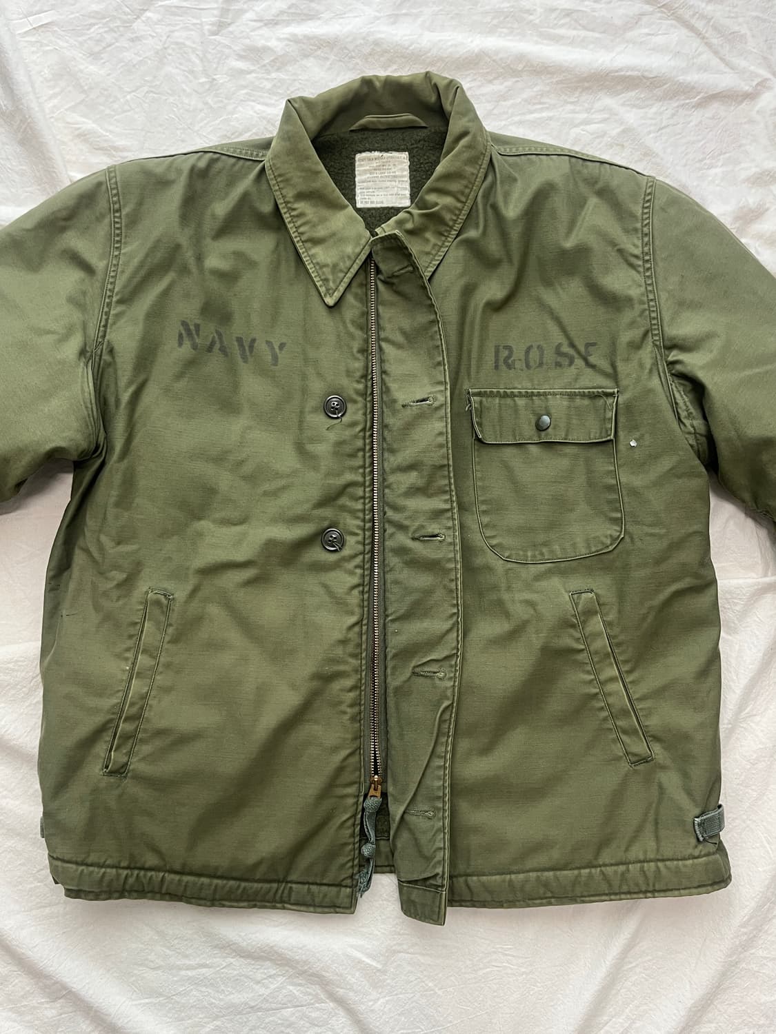 1974 US Navy A-2 Deck Jacket 미군 덱자켓 (XL) 상품이미지4