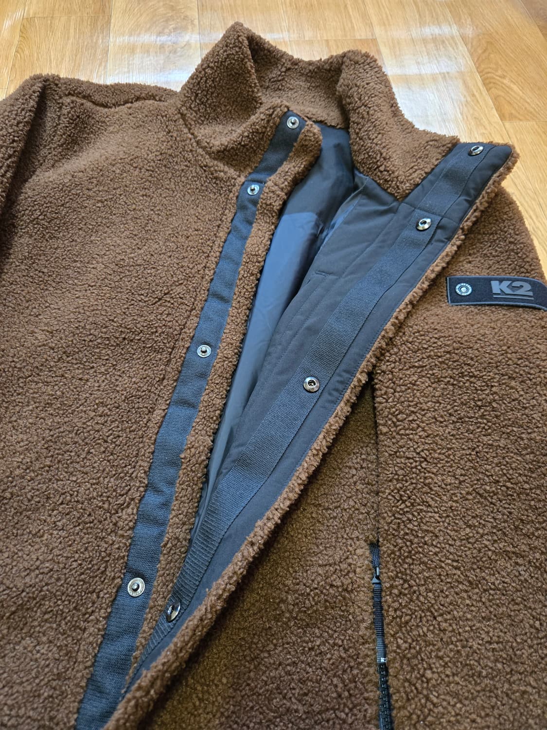 k2 진브라운 뽀글이 플리스 롱 자켓 상품이미지4