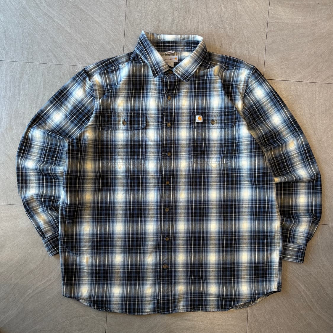 칼하트 오리지널 해비 코튼 체크 긴팔 셔츠 상품이미지1