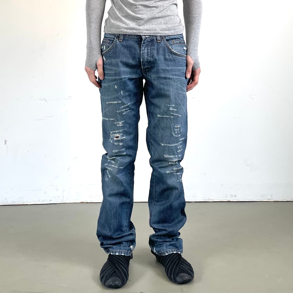 돌체앤가바나 데미지 데님 팬츠 상품이미지2