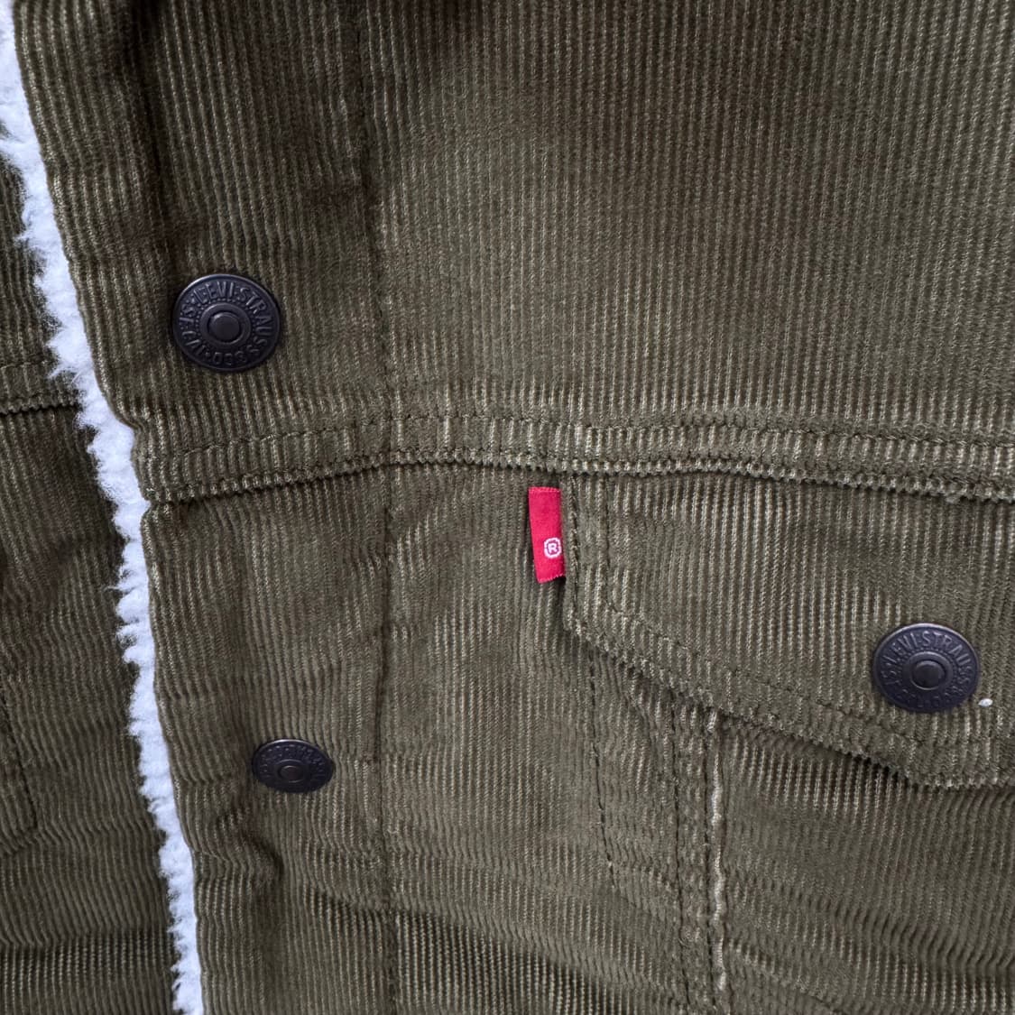 리바이스 타입 3 쉐르파 코듀로이 트러커 자켓 카키 상품이미지6