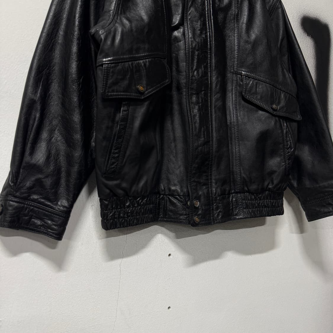 VTG 빈티지 100% 카우하이드 소가죽 A2 봄버 자켓 상품이미지4