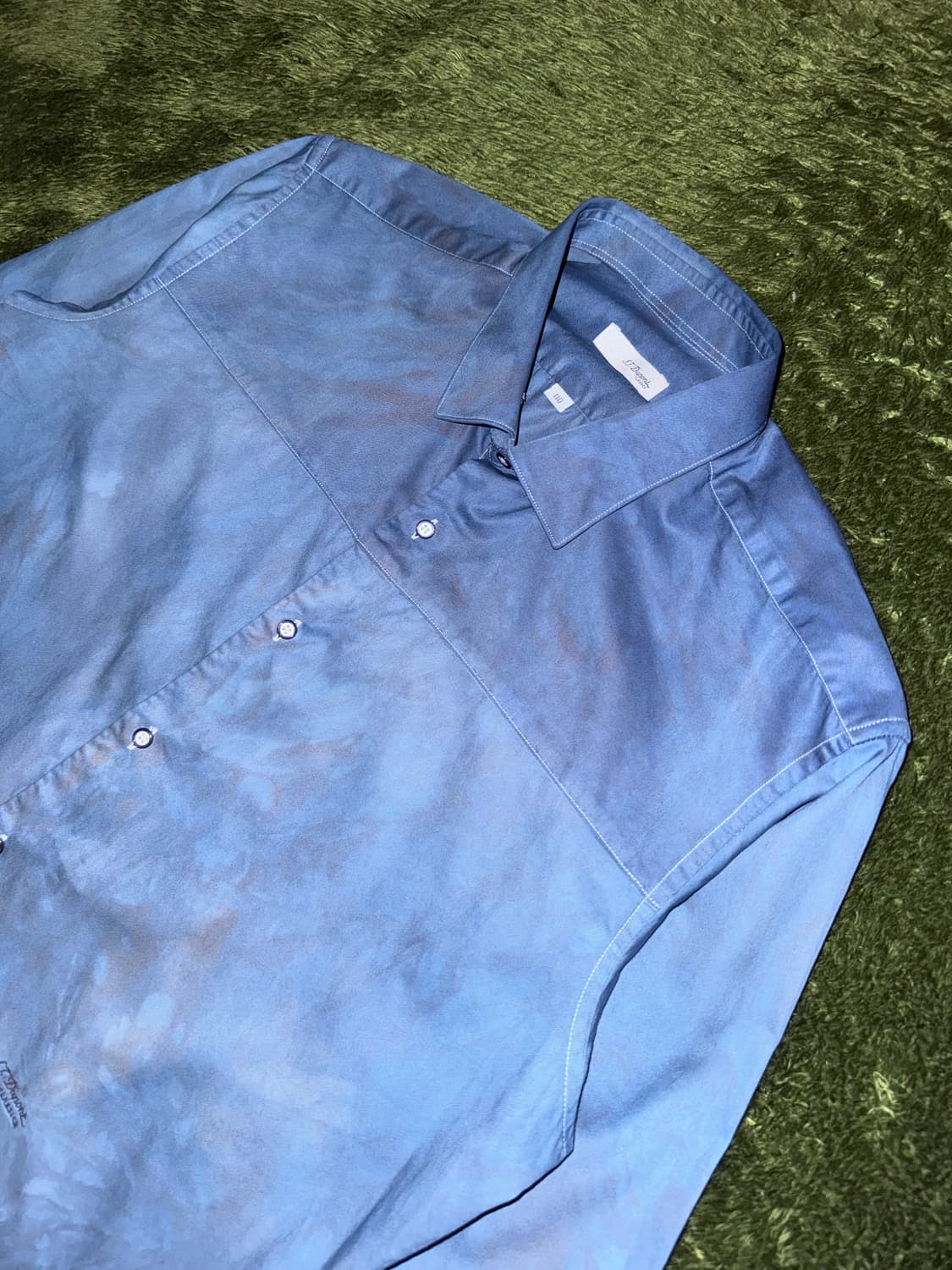 S.T. Dupont Classic 듀퐁 클래식 인디고 다잉 코튼 셔츠 상품이미지2