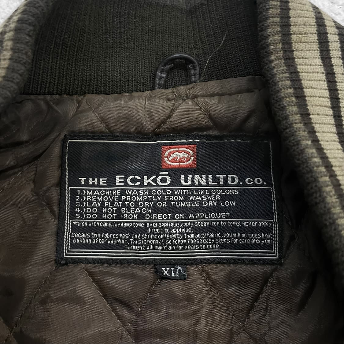 Ecko 에코 언리미티드 브라운 가죽 바시티 자켓 상품이미지5