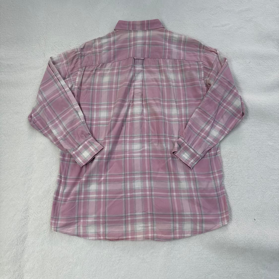 100 라코스테 핑크 체크 긴팔 셔츠0227T 상품이미지2