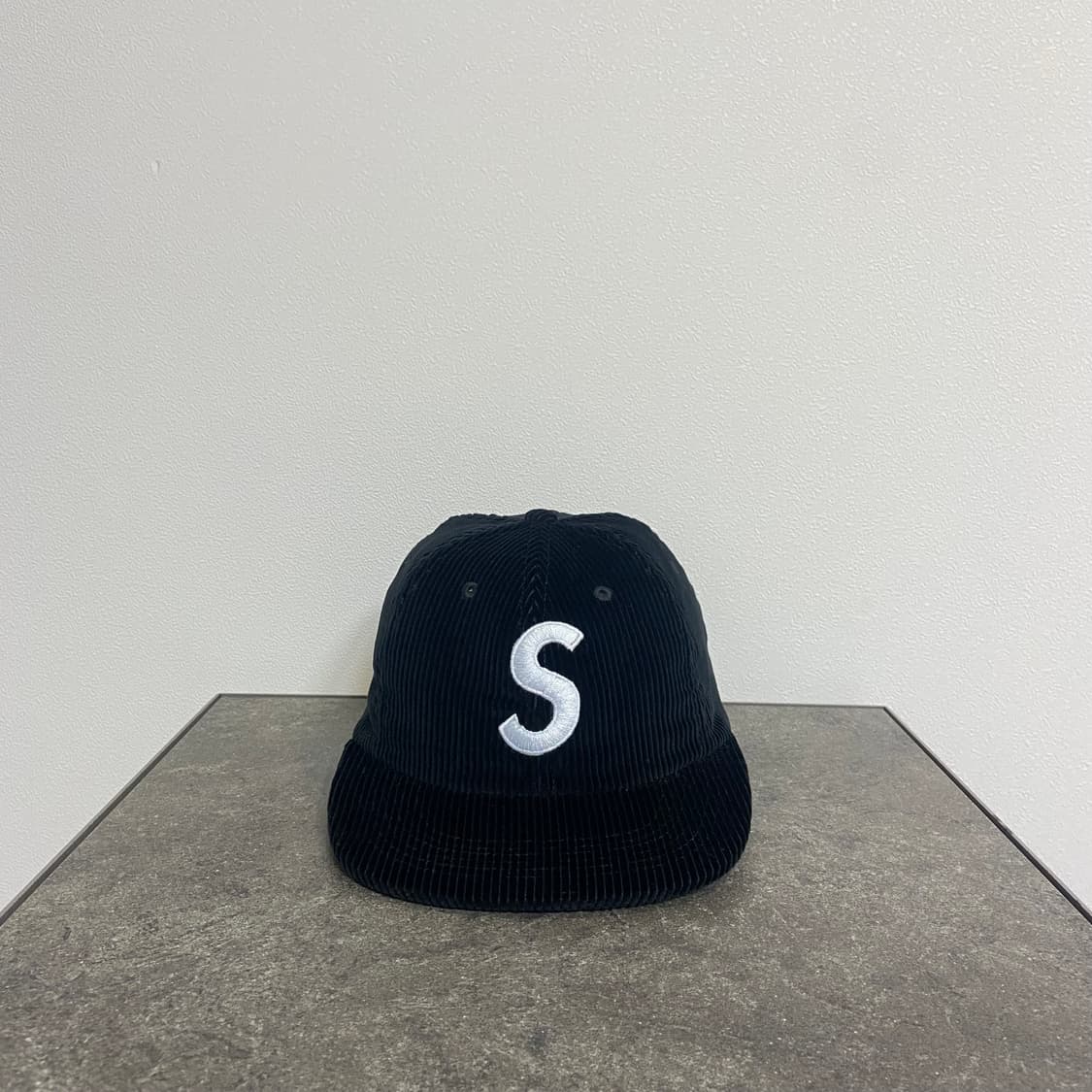 슈프림 코듀로이 블랙 에스로고 S로고 볼캡 모자 6패널 캡 상품이미지1