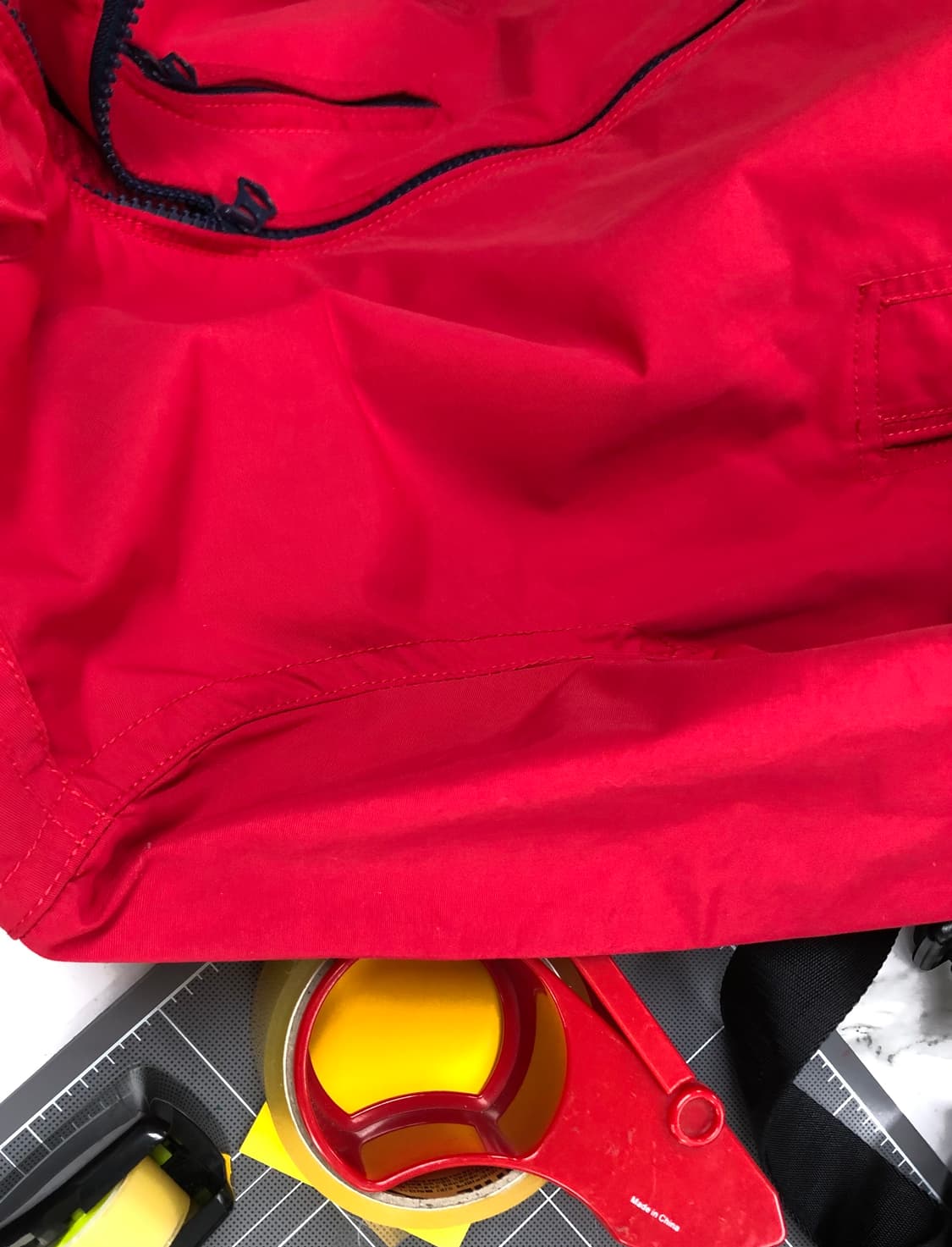 타미 힐피거 데님 나일론 블루종 자켓 레드 L 상품이미지7