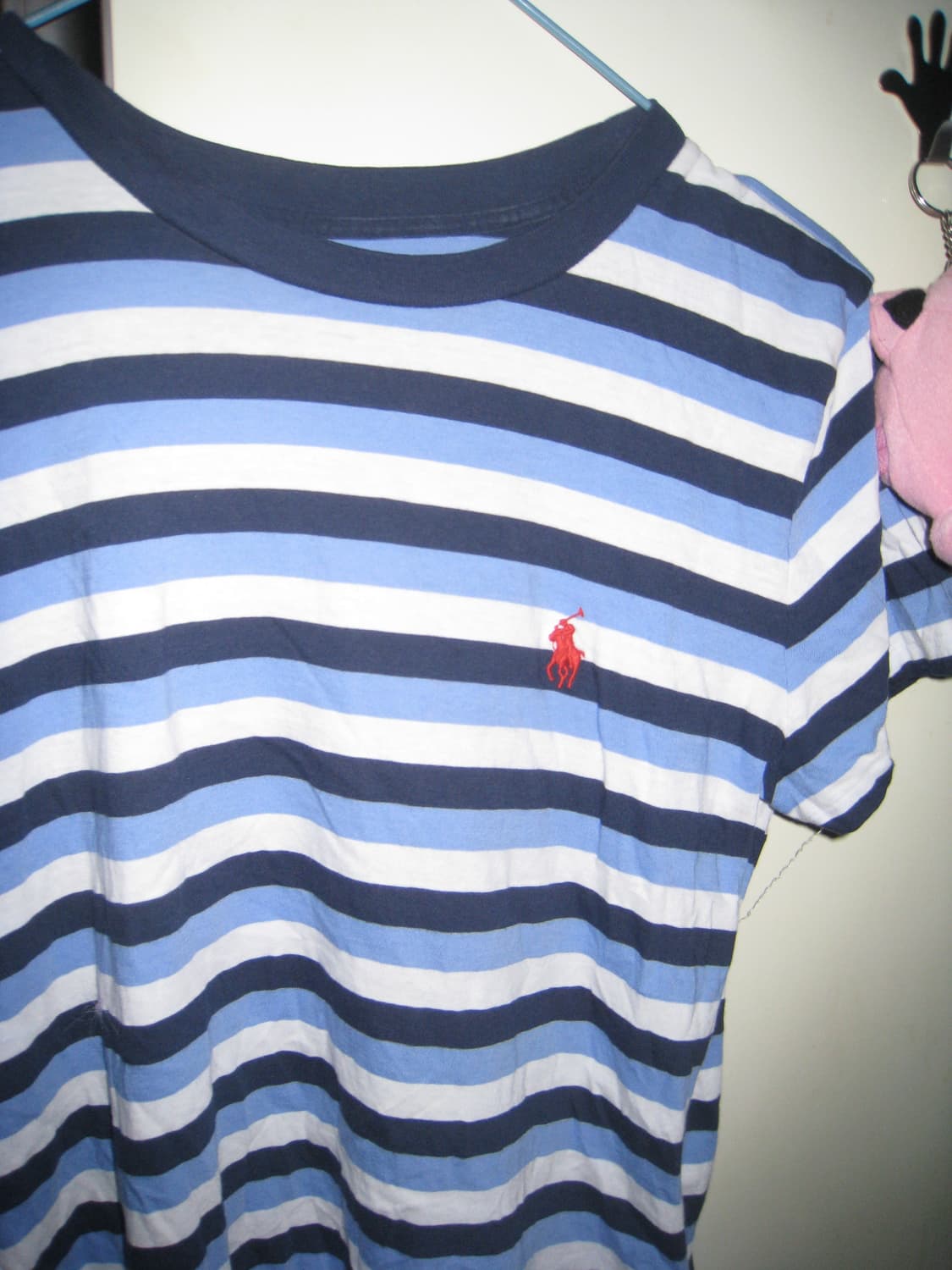 폴로 블루 스트라이프 반팔 티셔츠 상품이미지2