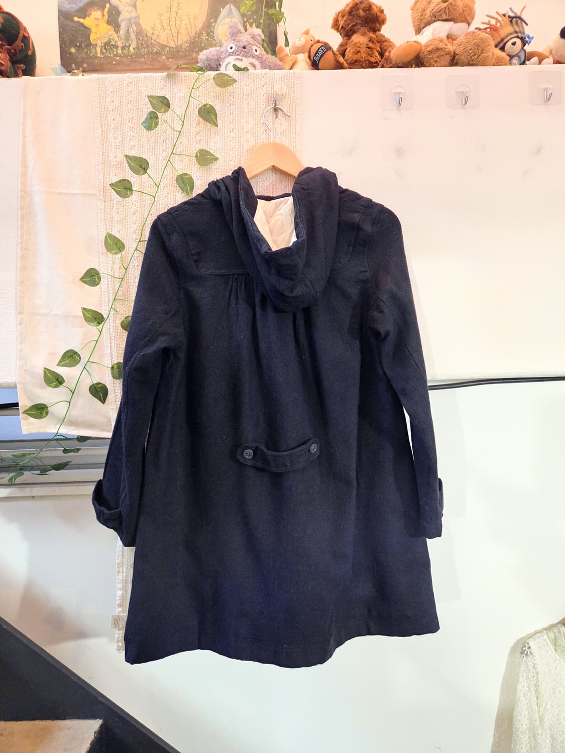 네이비 후드 떡볶이 코트 상품이미지4