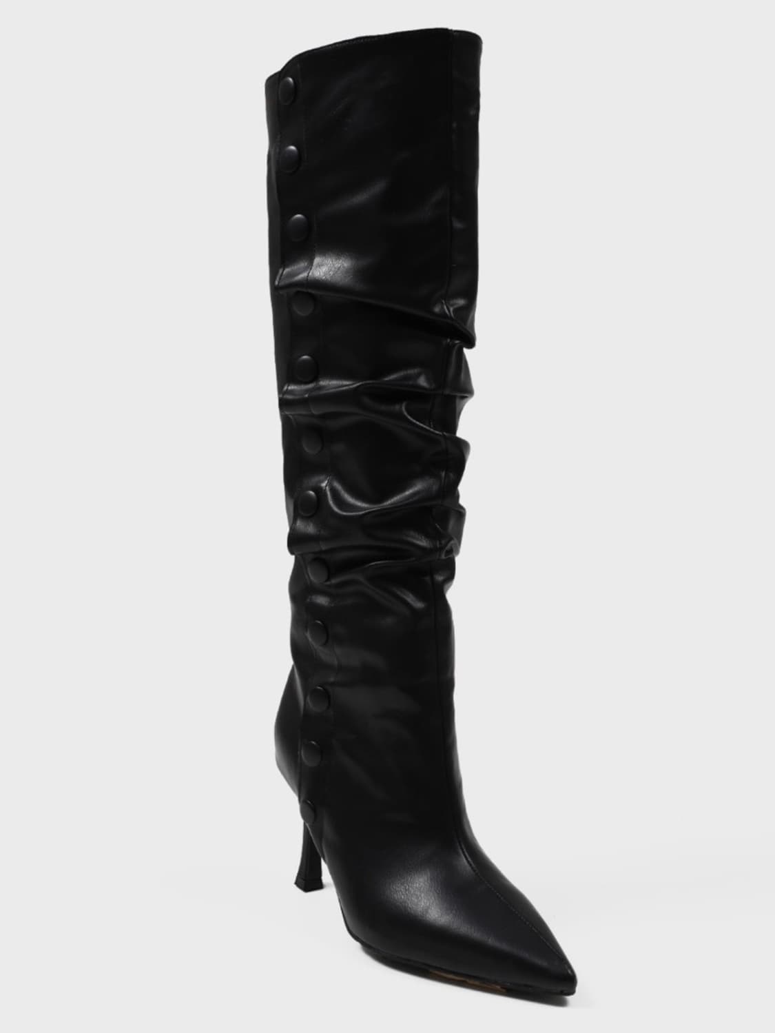 티릿 스냅버튼 스틸레토  레더부츠힐 상품이미지3