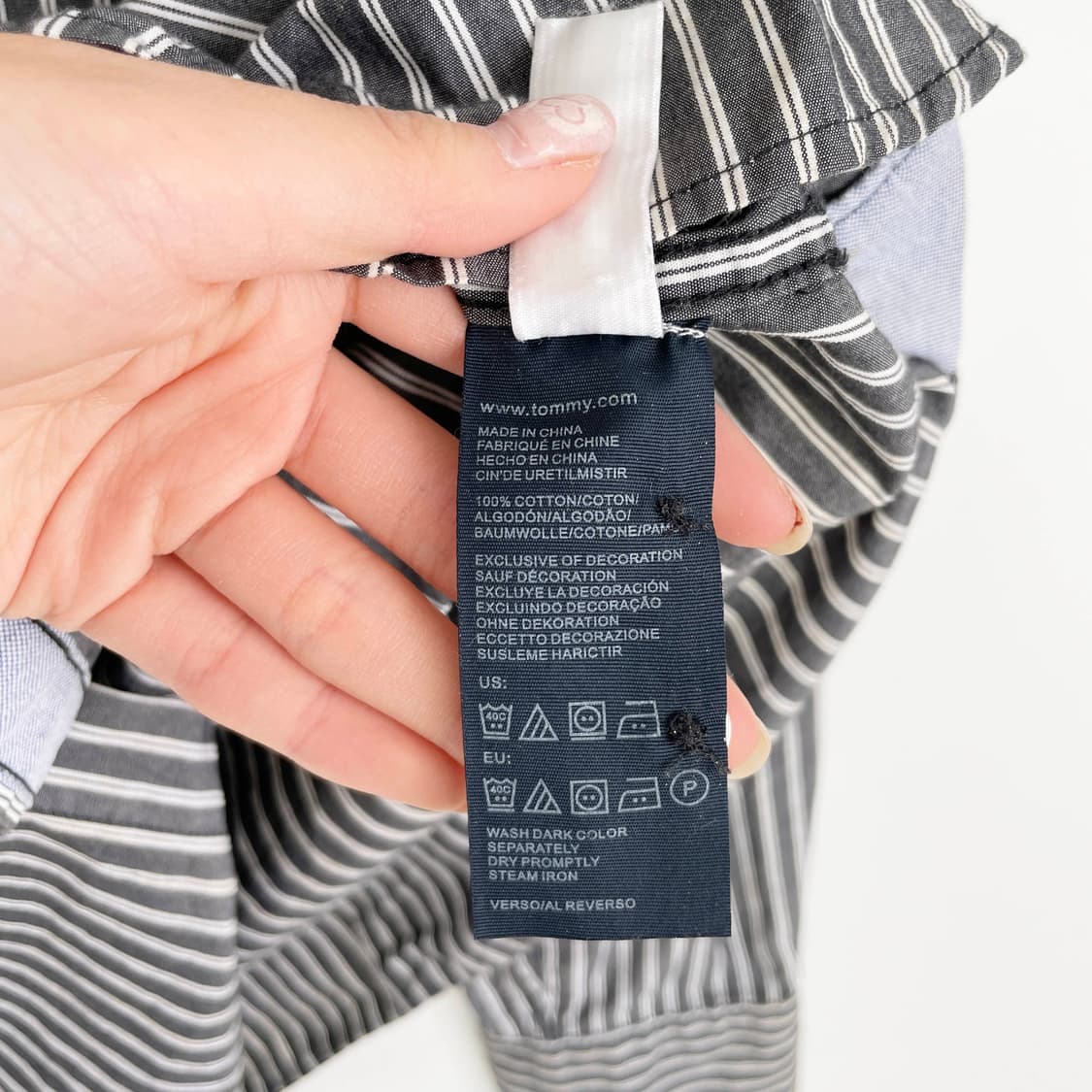 D2  타미힐피거 스트라이프 셔츠 M사이즈 상품이미지6