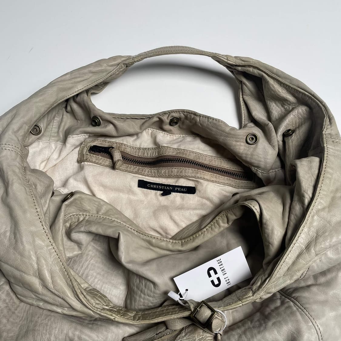 Christian peau 램가죽 크로와상 백 상품이미지8