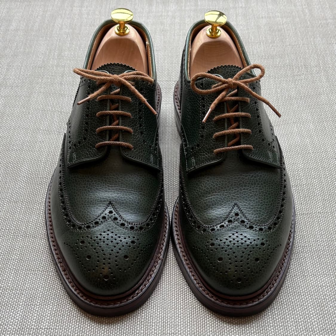 [UK9E] CROCKETT&JONES 체스트넛 그레인 브로그 윙팁 슈즈 상품이미지2