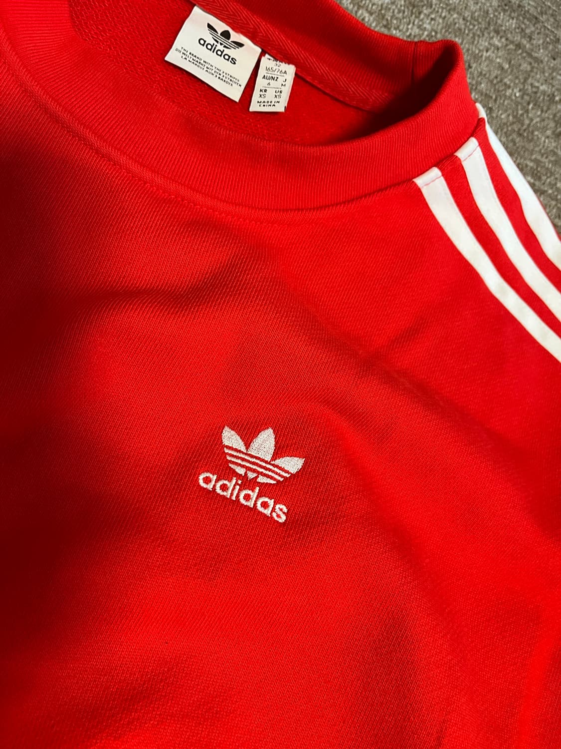 아디다스 삼선 빨강맨투맨 상품이미지5
