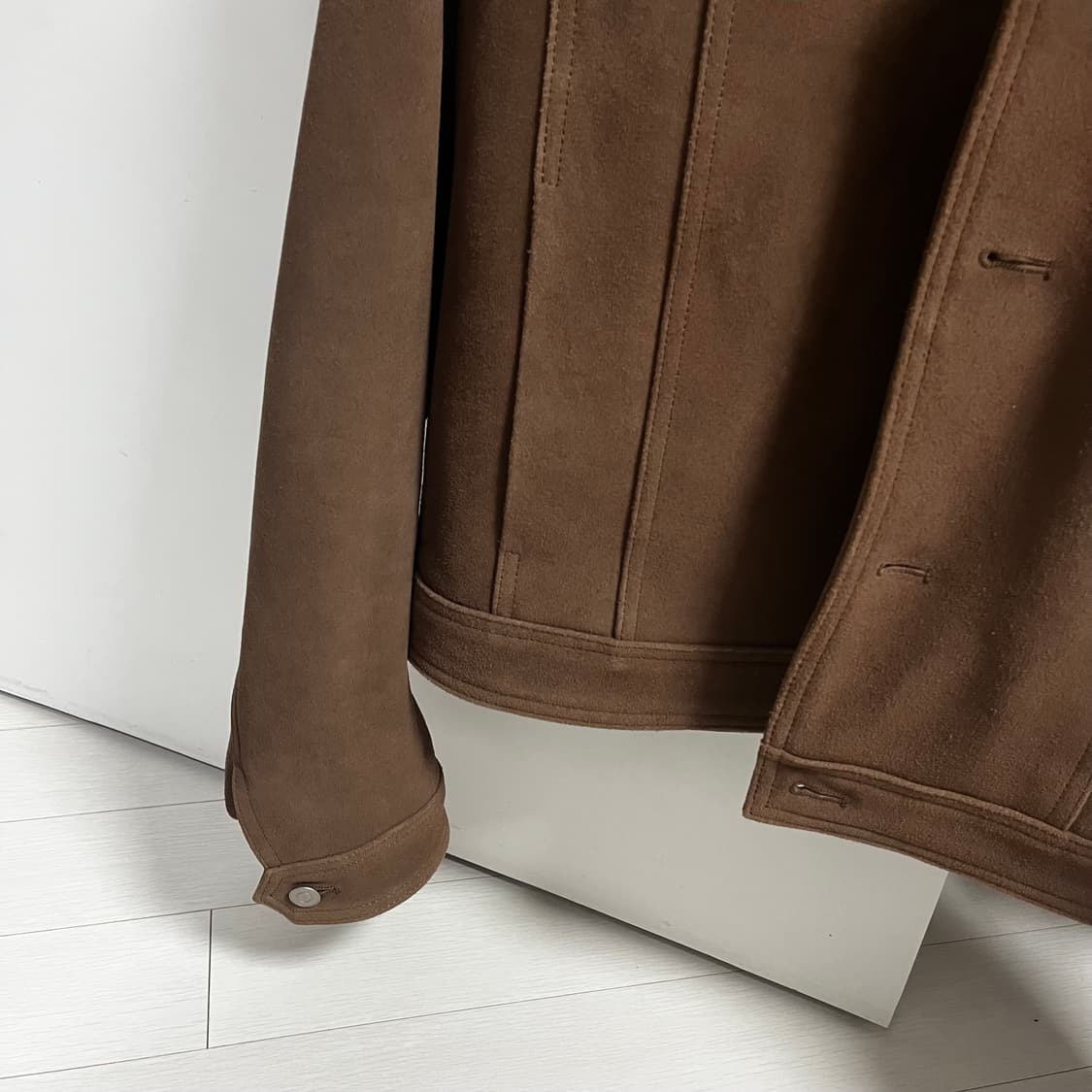 커넥트킨록) 카우 스웨이드 트러커 자켓 (브라운) 상품이미지4