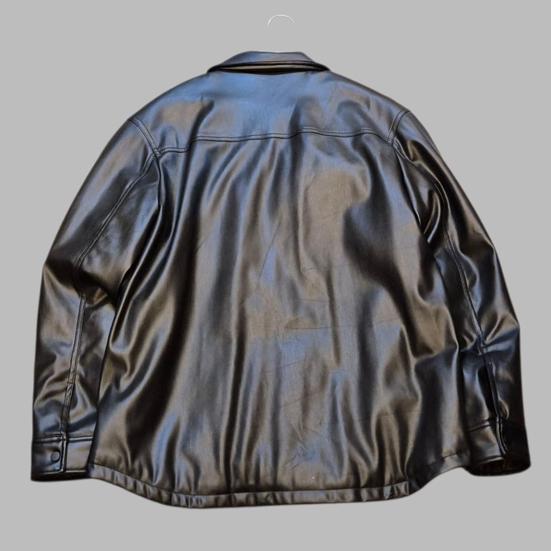 L~XL(착샷잇음) 자라 블랙 레더 누빔자켓  상품이미지2
