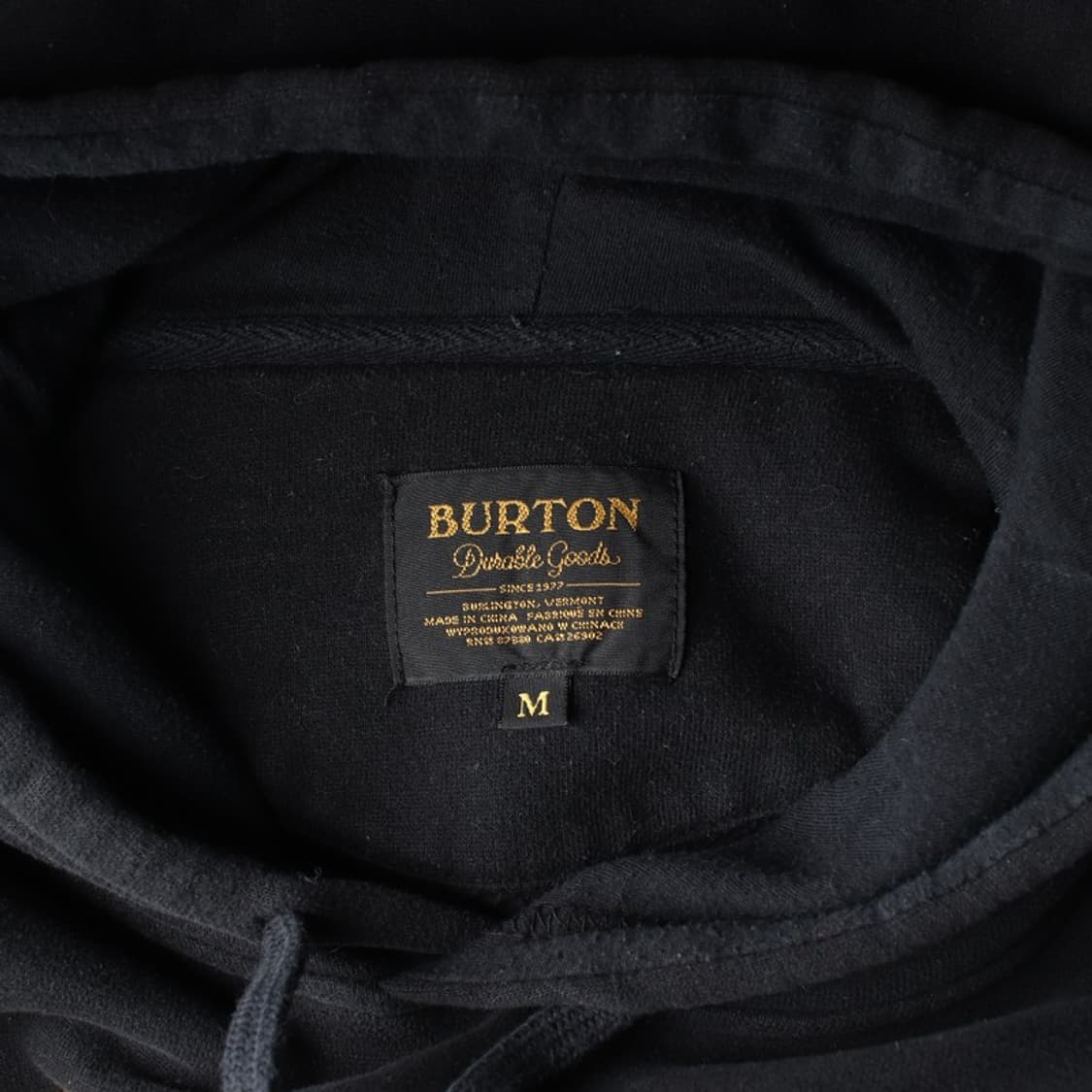 BURTON 블랙 옐로우 레터링 후드티 M 상품이미지5