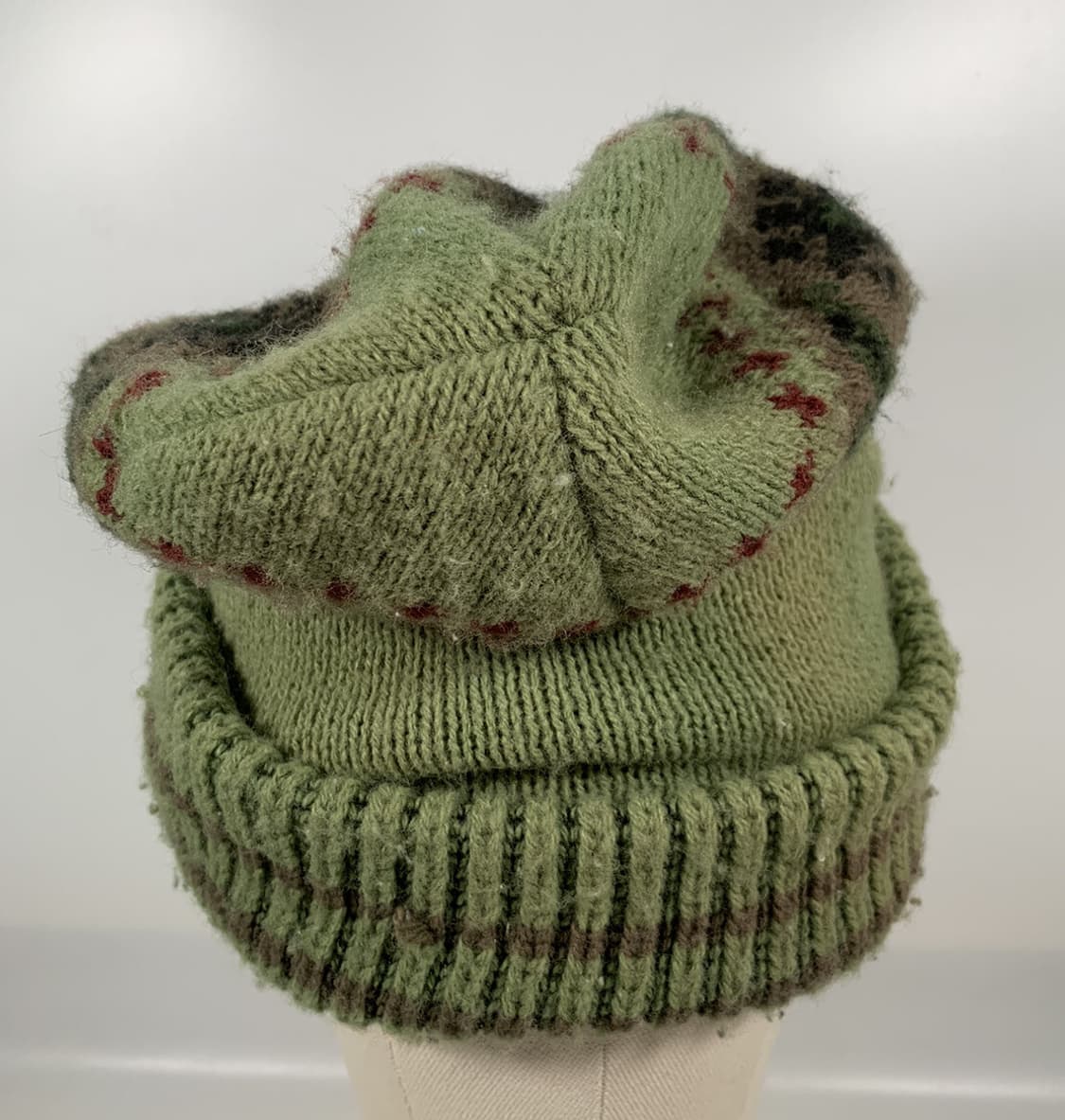 스투시 올드로고 니트 비니 그린/브라운 상품이미지5