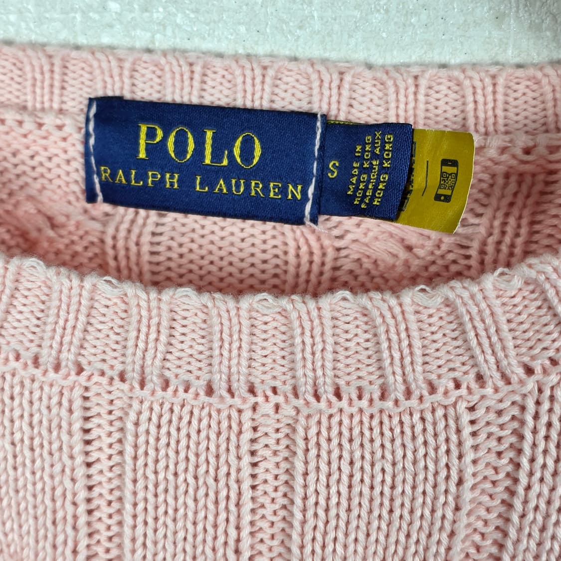 폴로랄프로렌 여성 코튼 케이블 니트 핑크 S 상품이미지3