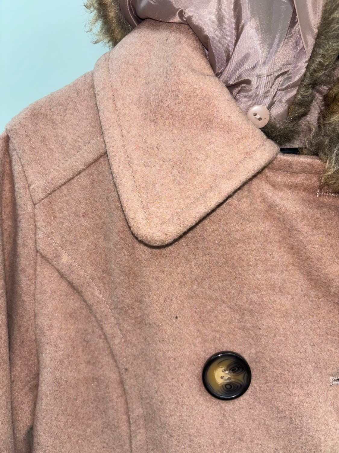 빈티지 핑크 하프 코트 상품이미지8