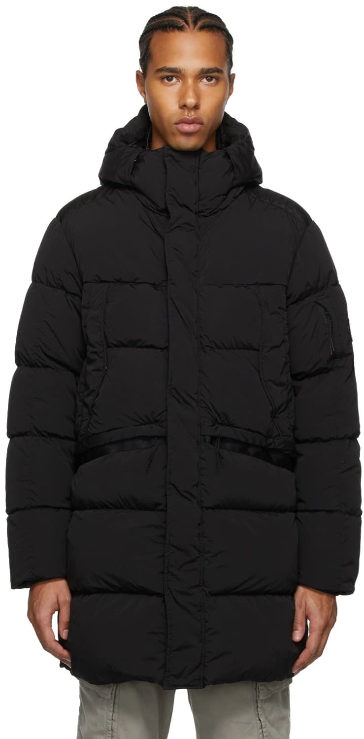 [XL] 블랙 cp company nycra-r 패딩 다운 점퍼 파카 상품이미지1