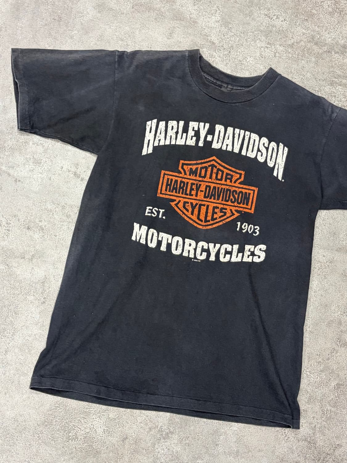 90s 할리데이비슨 프레임 로고 반팔 티셔츠 상품이미지4