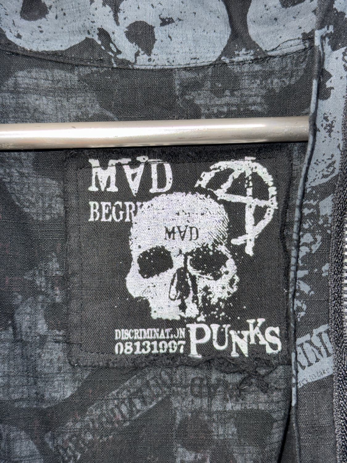 MAD PUNKS black skull eyelet punk yukata 상품이미지4
