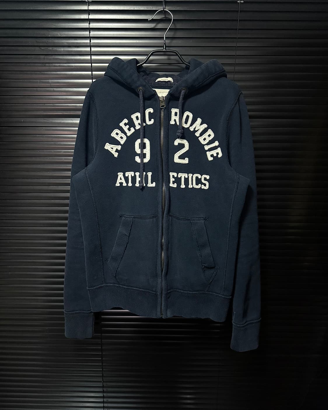 아베크롬비 92 애슬레틱 남색 네이비 후드 집업 L 100 기모 양홍원 상품이미지2